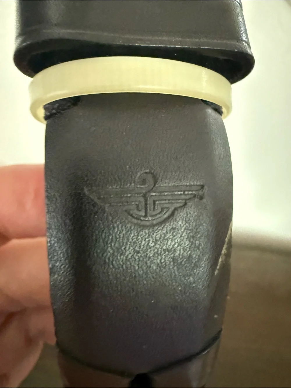 Dockers Black Leather Belt with Silver Buckle